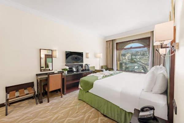 Window-side suite view at Anjum Hotel Mecca